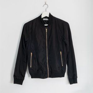 2/$25🍓Sans Souci Black Bomber (with Sheen), Small, NWOT